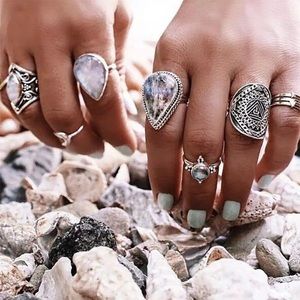 💕Bohemian 7 piece ring set